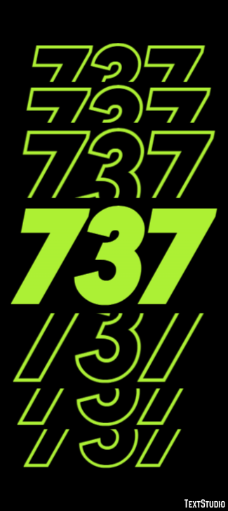 737 Эффект текста