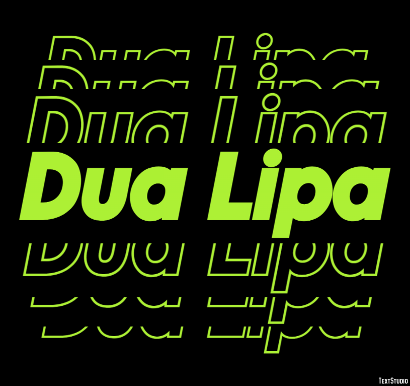 Dua Lipa Text Effect
