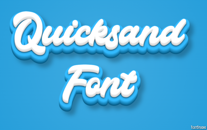 Quicksand Font Text Effect