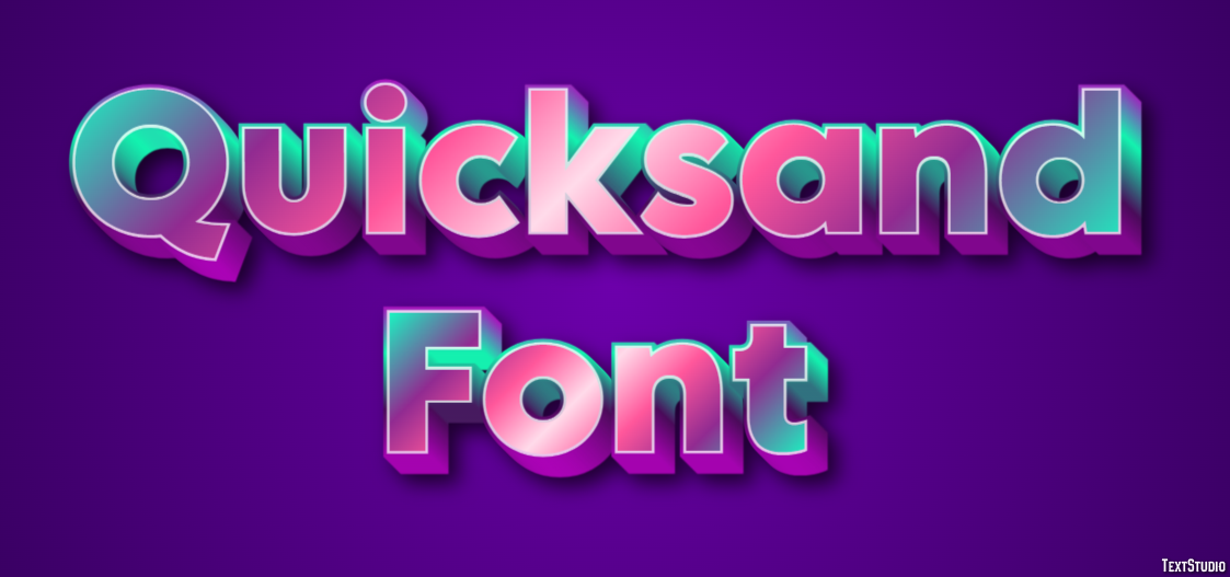 Quicksand Font Text Effect