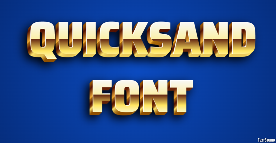 Quicksand Font Text Effect