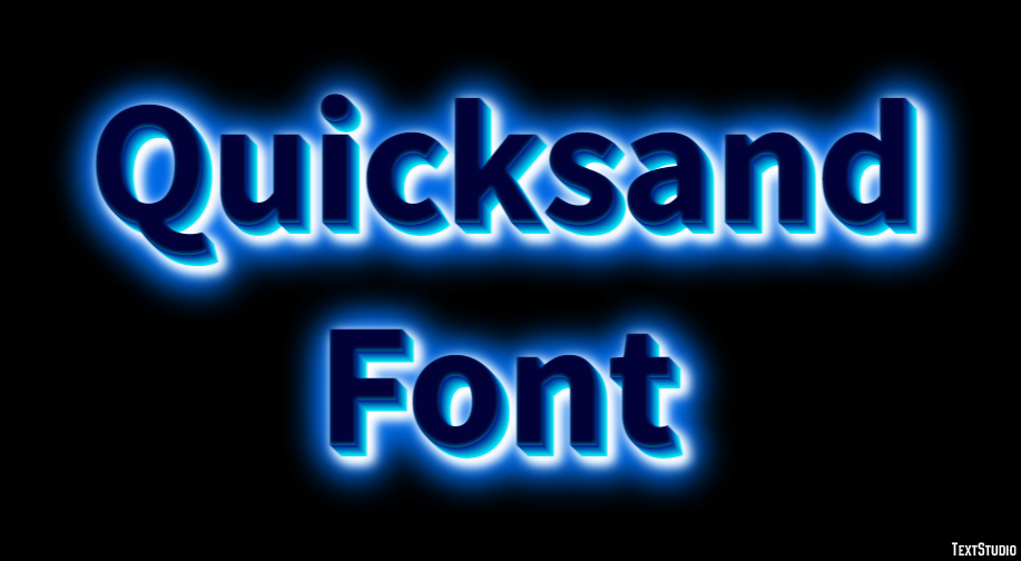 Quicksand Font Text Effect