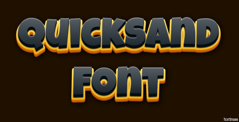 Quicksand Font Text Effect