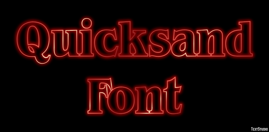 Quicksand Font Text Effect