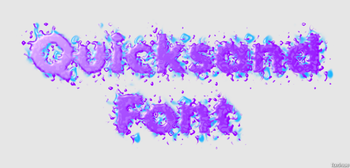 Quicksand Font Text Effect