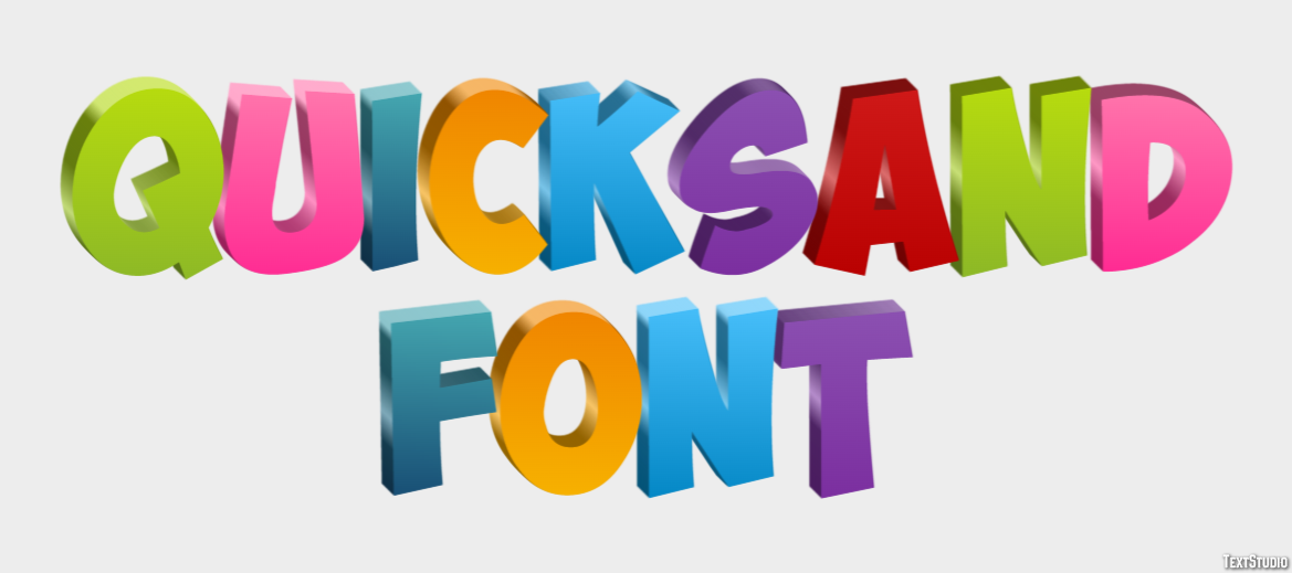 Quicksand Font Text Effect