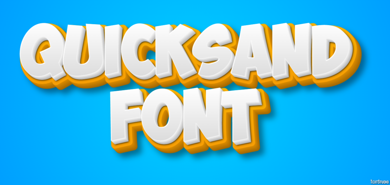 Quicksand Font Text Effect