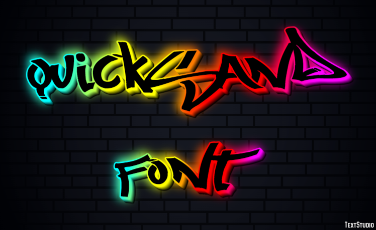 Quicksand Font Text Effect