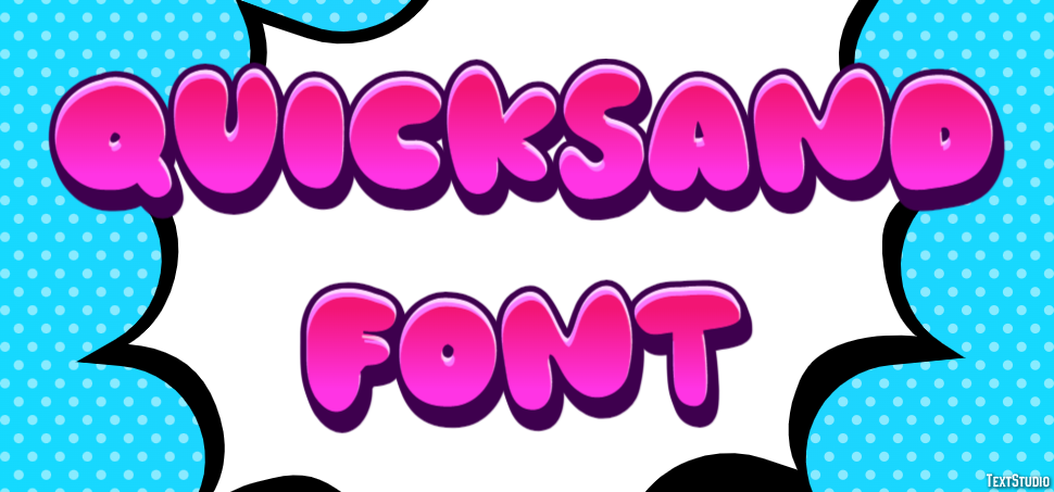 Quicksand Font Text Effect