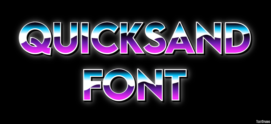 Quicksand Font Text Effect