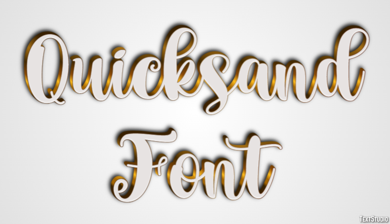 Quicksand Font Text Effect