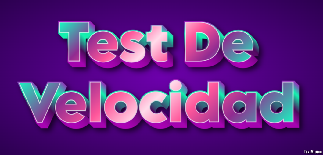 Test De Velocidad Efeito de texto