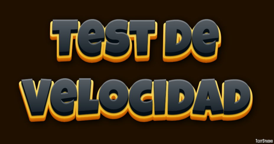 Test De Velocidad Efeito de texto