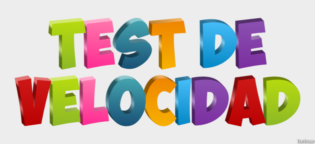 Test De Velocidad Efeito de texto