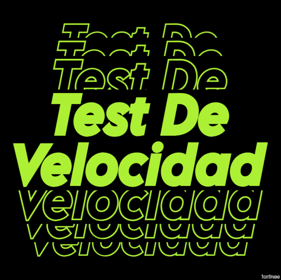 Test De Velocidad Efeito de texto