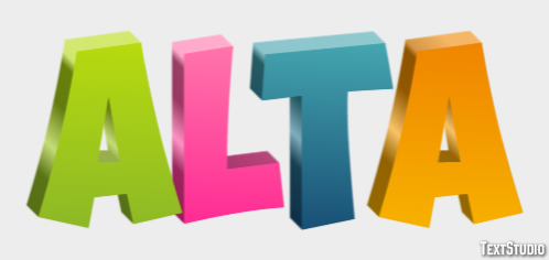 Alta Efeito de texto