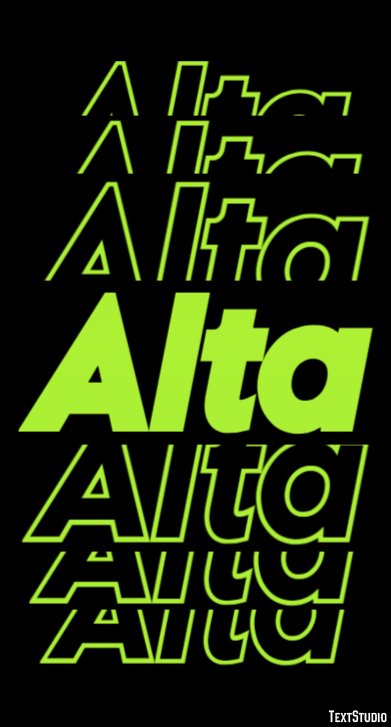 Alta Text Effect