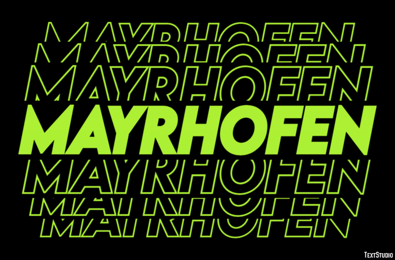 Mayrhofen テキスト効果