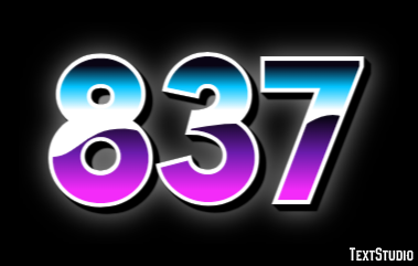 837 Efeito de texto