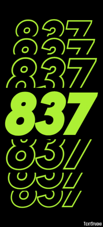 837 Efeito de texto