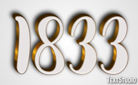 1833 Efecto de texto