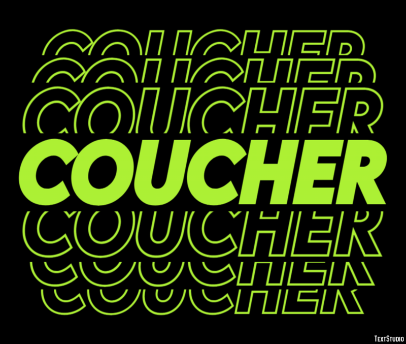 Coucher Efecto de texto