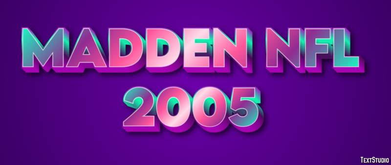 Madden NFL 2005 Efeito de texto