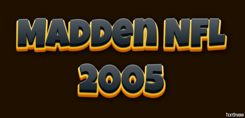 Madden NFL 2005 Эффект текста