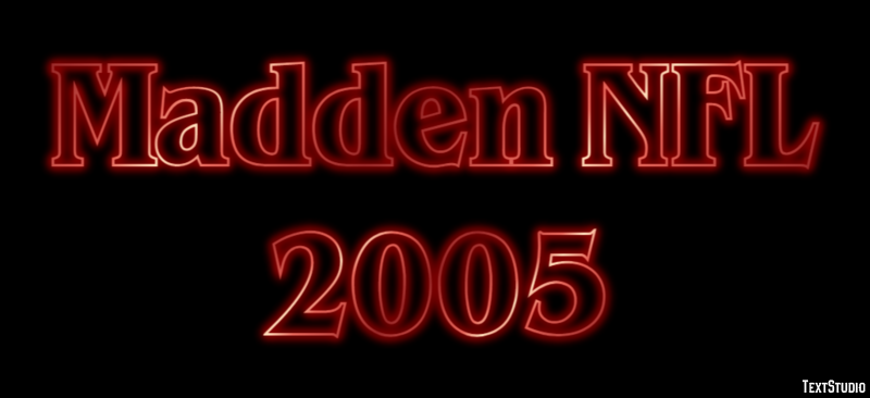 Madden NFL 2005 Efecto de Texto