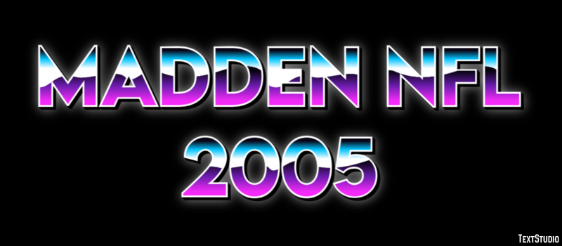 Madden NFL 2005 Efeito de texto