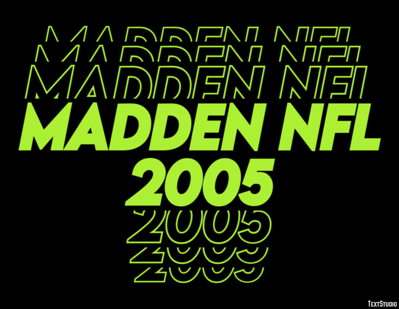 Madden NFL 2005 Texteffekt