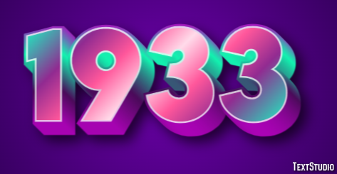 1933 Efecto de Texto
