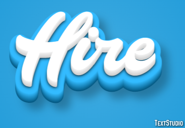 Hire Эффект текста