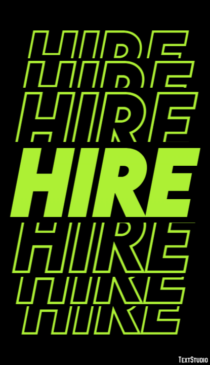 Hire Text Effect