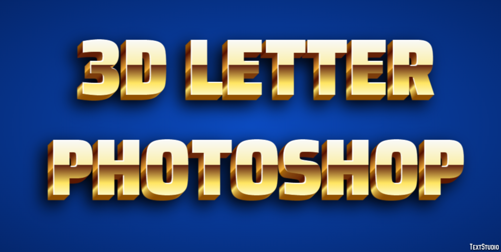 3d Letter Photoshop Text effect