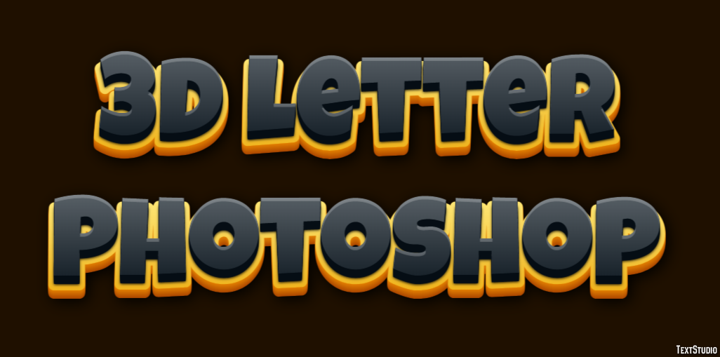 3d Letter Photoshop Effet de Texte