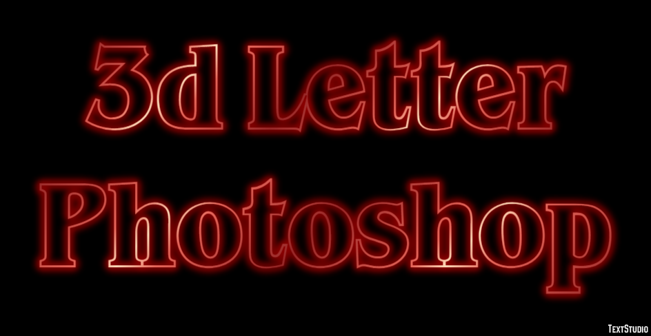 3d Letter Photoshop Text effect