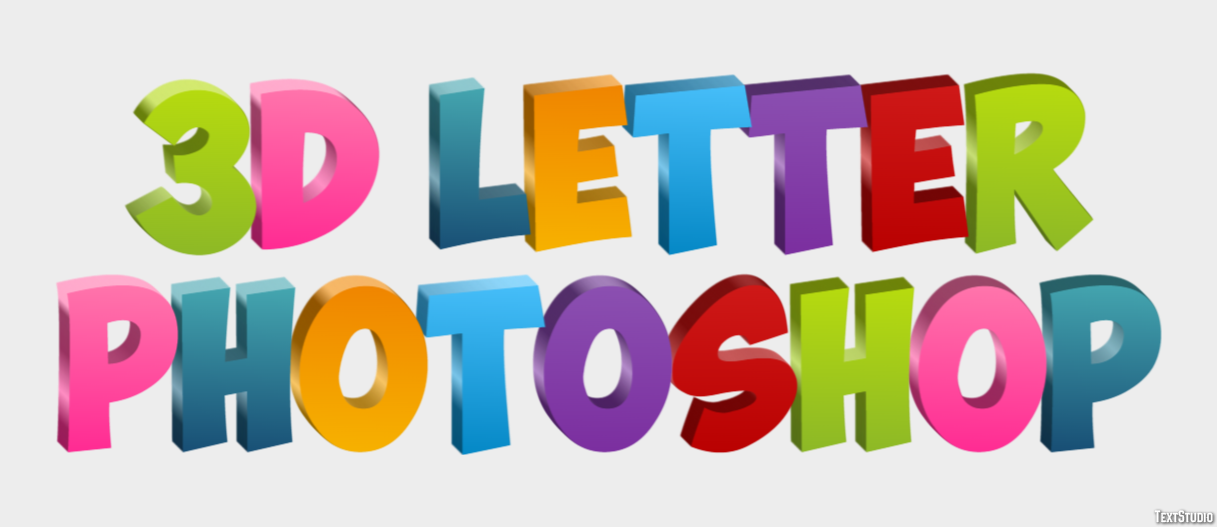 3d Letter Photoshop Effet de Texte
