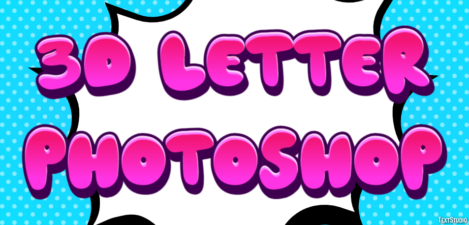3d Letter Photoshop Text effect