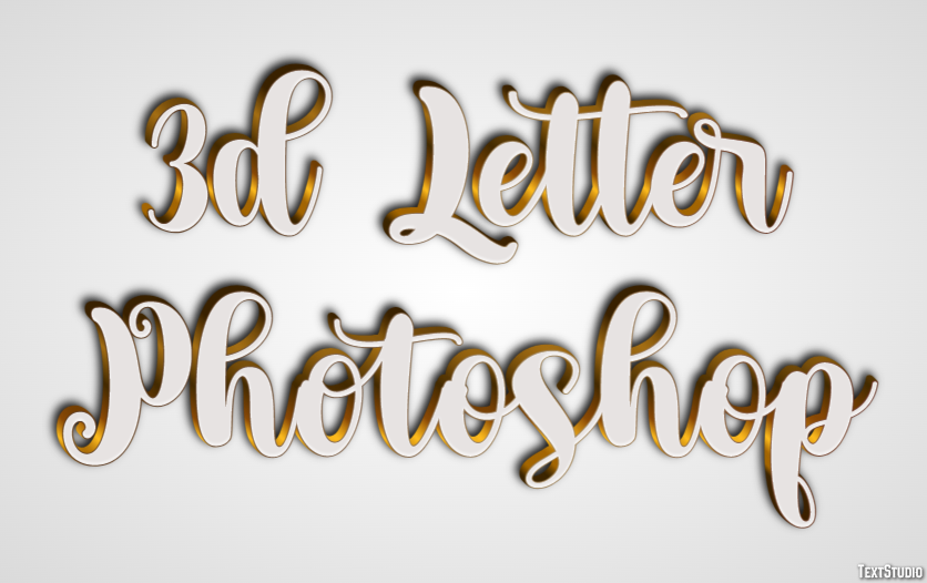 3d Letter Photoshop Text effect