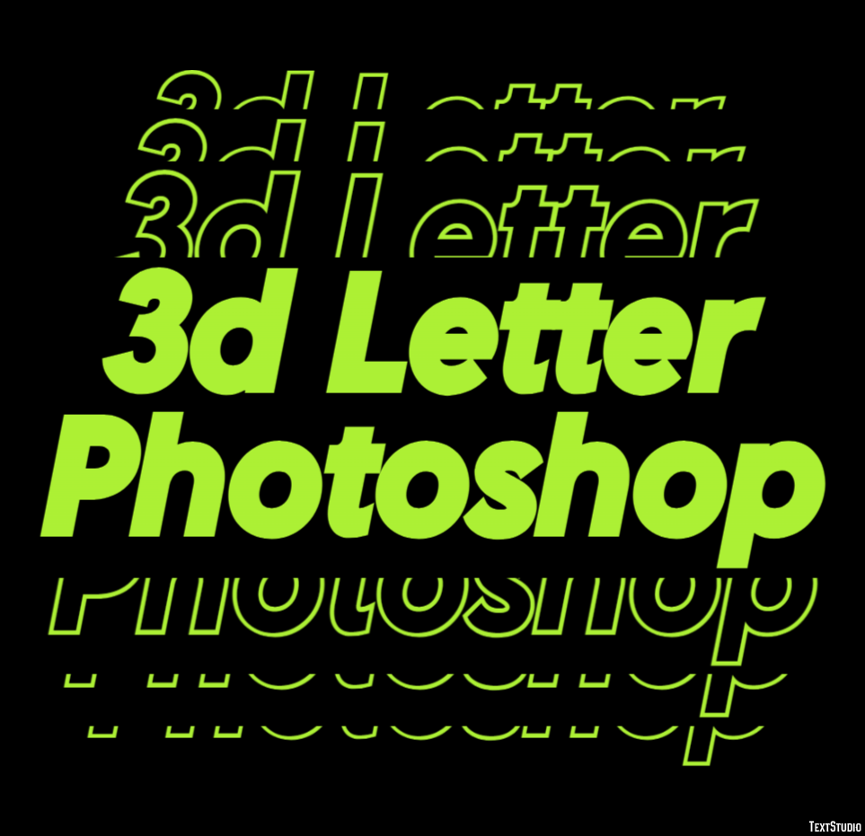 3d Letter Photoshop Text effect