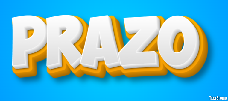 Prazo Efeito de texto