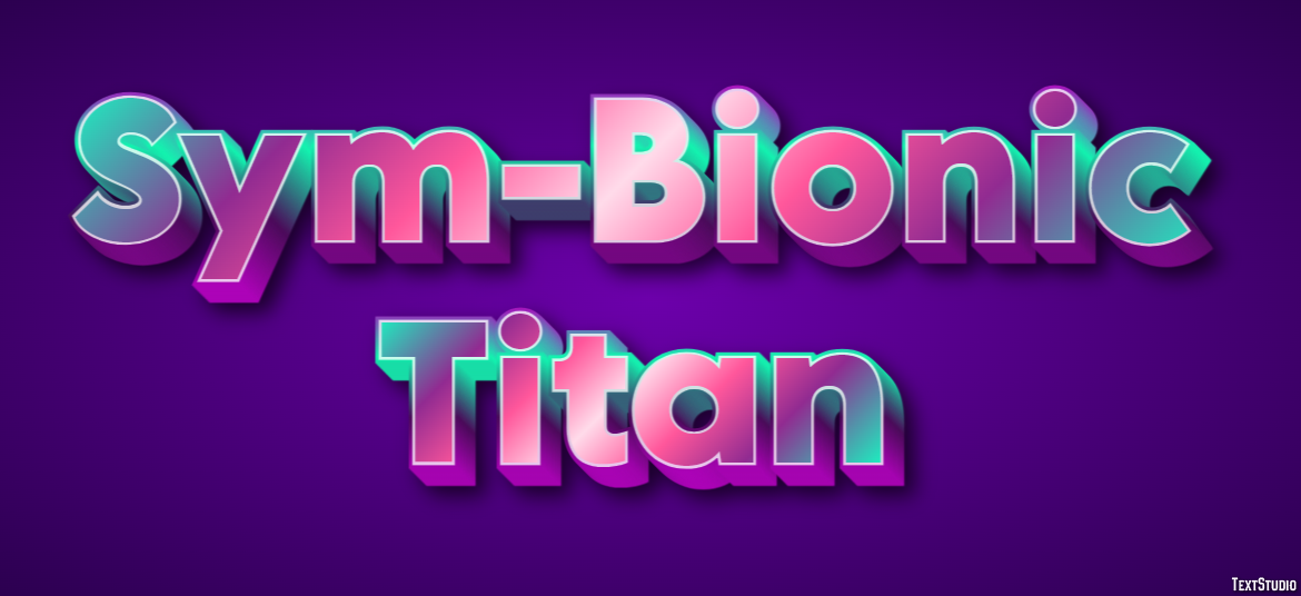 Sym-Bionic Titan Text Effect