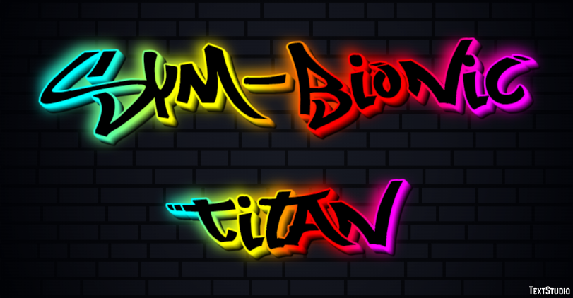 Sym-Bionic Titan Text Effect