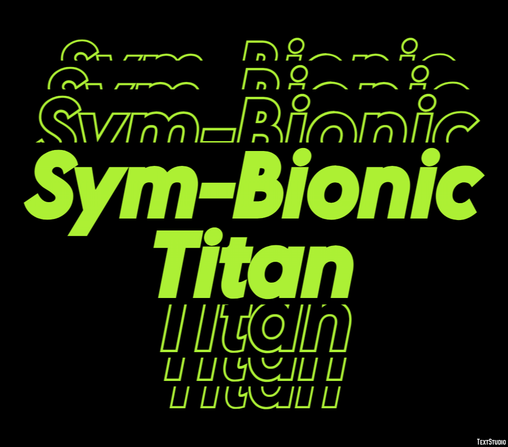 Sym-Bionic Titan Text Effect