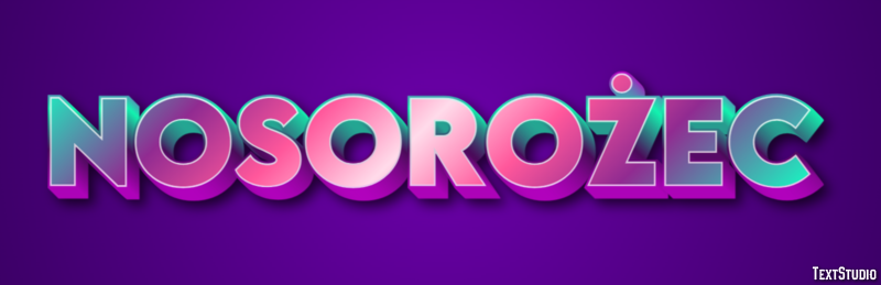 Nosorożec Text Effect