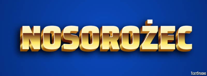 Nosorożec Effetto testo