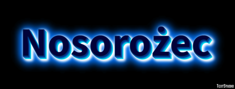 Nosorożec Efekt tekstowy
