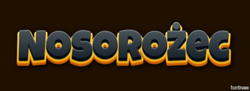 Nosorożec Efecto de texto