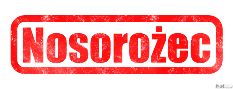 Nosorożec Efecto de texto